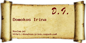 Domokos Irina névjegykártya